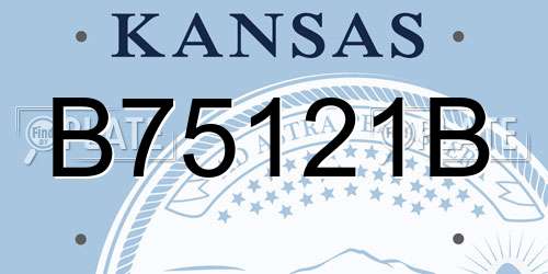 B75121B Kansas License Plate