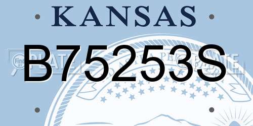 B75253S Kansas License Plate