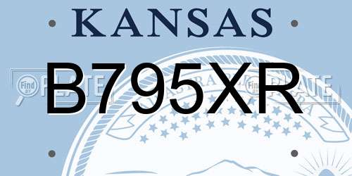 B795XR Kansas License Plate