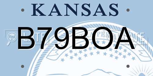 B79BOA Kansas License Plate
