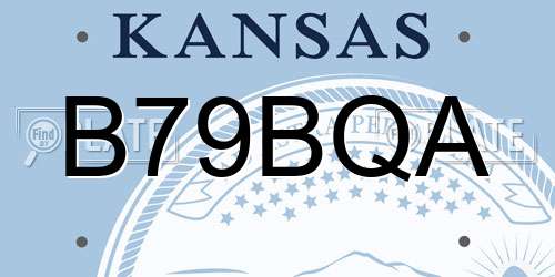 B79BQA Kansas License Plate
