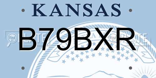 B79BXR Kansas License Plate