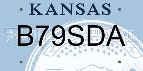 B79SDA Kansas License Plate