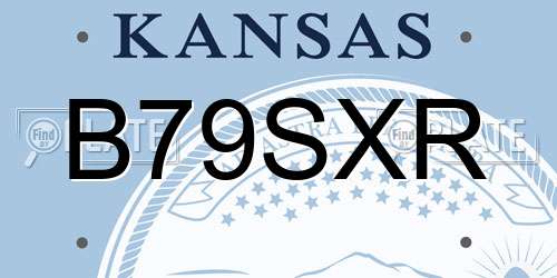 B79SXR Kansas License Plate