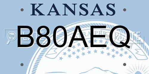 B80AEQ Kansas License Plate