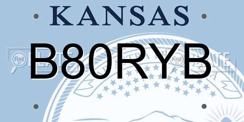 B80RYB Kansas License Plate