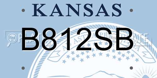 B812SB Kansas License Plate