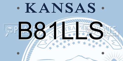 B81LLS Kansas License Plate