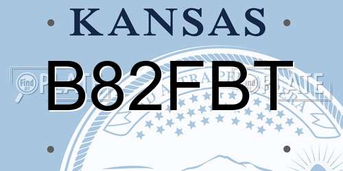B82FBT Kansas License Plate
