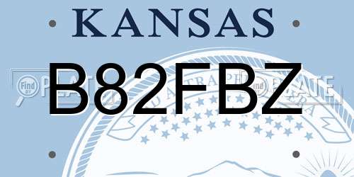 B82FBZ Kansas License Plate