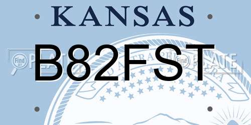 B82FST Kansas License Plate