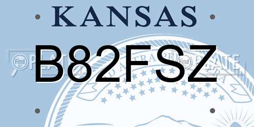 B82FSZ Kansas License Plate