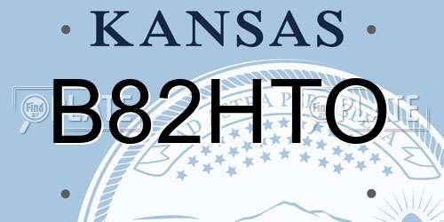 B82HTO Kansas License Plate