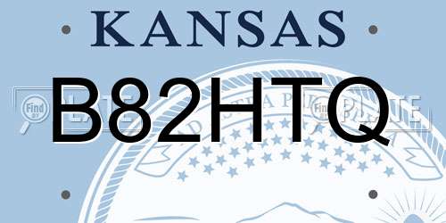 B82HTQ Kansas License Plate