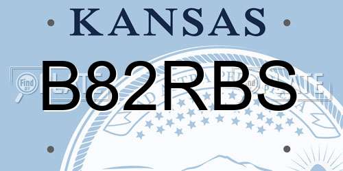 B82RBS Kansas License Plate