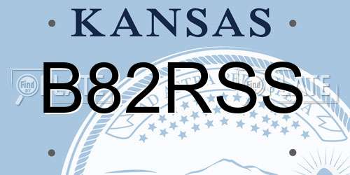 B82RSS Kansas License Plate