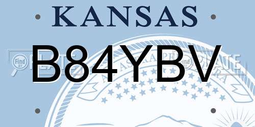 B84YBV Kansas License Plate