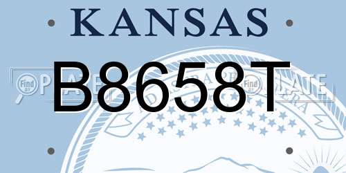 B8658T Kansas License Plate