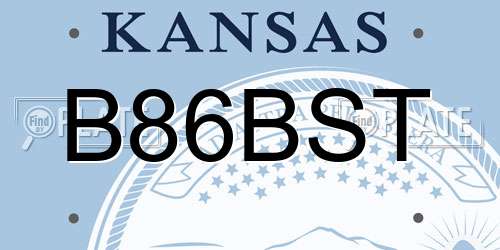 B86BST Kansas License Plate