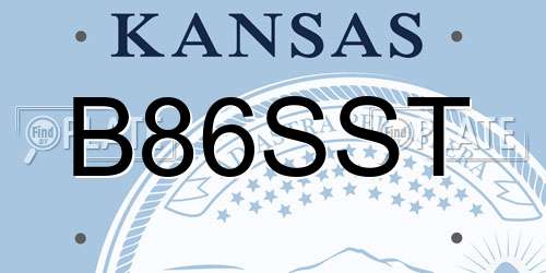 B86SST Kansas License Plate
