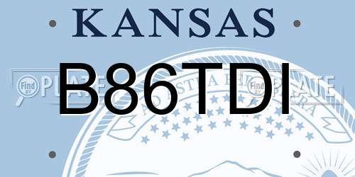 B86TDI Kansas License Plate