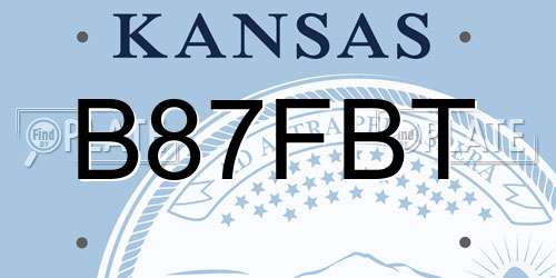 B87FBT Kansas License Plate
