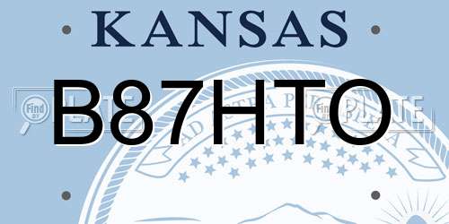 B87HTO Kansas License Plate