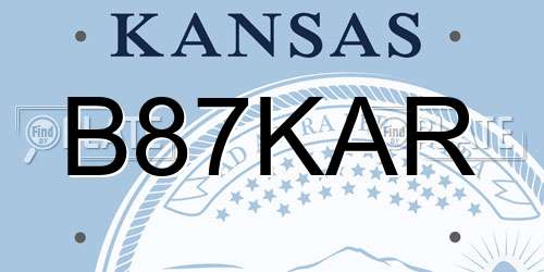 B87KAR Kansas License Plate