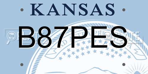 B87PES Kansas License Plate