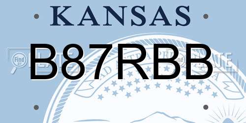 B87RBB Kansas License Plate