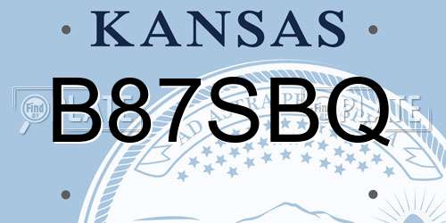 B87SBQ Kansas License Plate