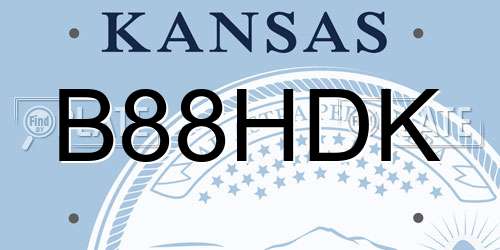 B88HDK Kansas License Plate