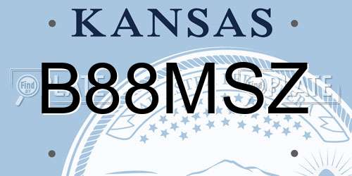 B88MSZ Kansas License Plate