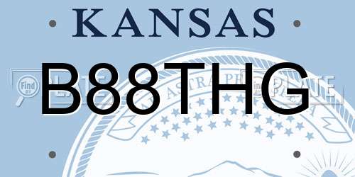 B88THG Kansas License Plate