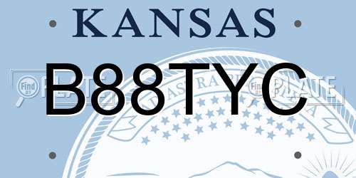 B88TYC Kansas License Plate