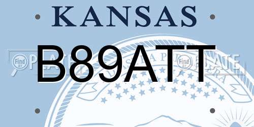 B89ATT Kansas License Plate