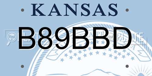 B89BBD Kansas License Plate