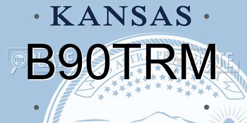 B90TRM Kansas License Plate
