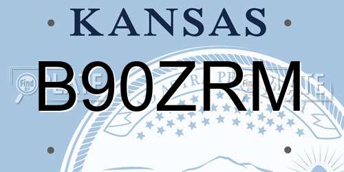 B90ZRM Kansas License Plate
