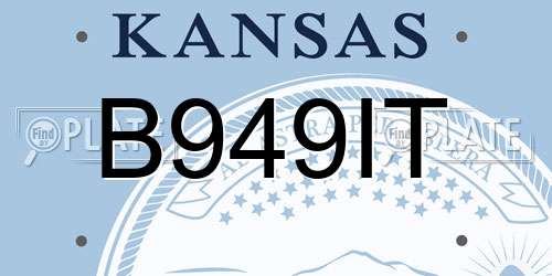 B949IT Kansas License Plate