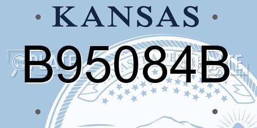 B95084B Kansas License Plate