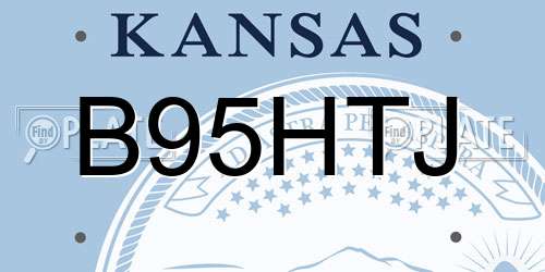 B95HTJ Kansas License Plate
