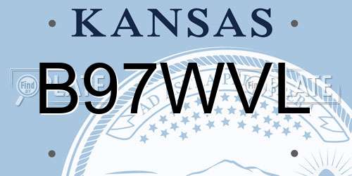 B97WVL Kansas License Plate