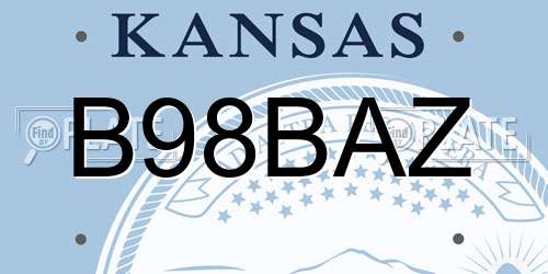 B98BAZ Kansas License Plate
