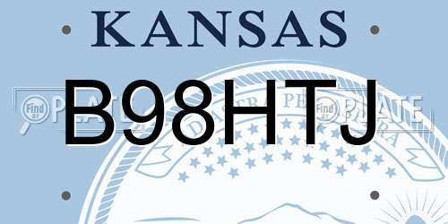 B98HTJ Kansas License Plate