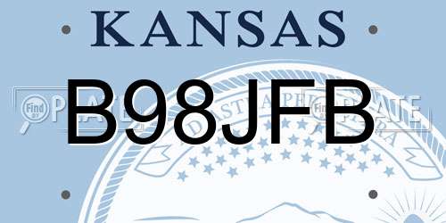 B98JFB Kansas License Plate