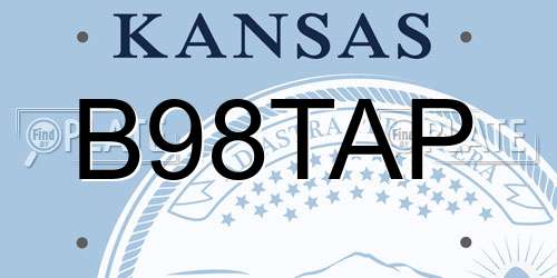 B98TAP Kansas License Plate