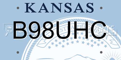 B98UHC Kansas License Plate