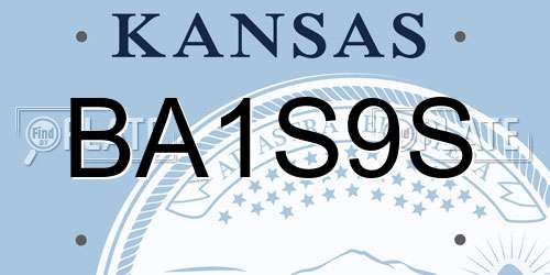 BA1S9S Kansas License Plate