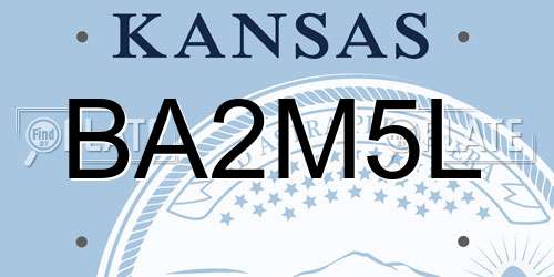 BA2M5L Kansas License Plate